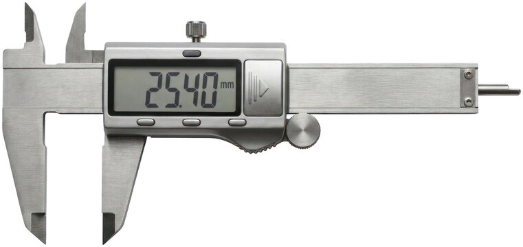 Digital vernier caliper measuring precise dimensions