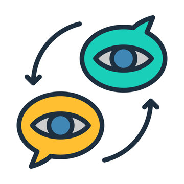 Perspective Sharing Icon - Lineal Color