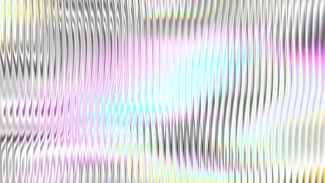 Gloss minimalist fluid 3D abstract background video with white to light blue and pink gradient waves iridescent glass texture, smooth