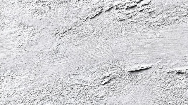 Detailed white textured surface with rough and smooth patches creating a natural abstract pattern resembling plaster or stucco wall finish in bright light