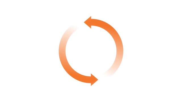circle arrow icon refresh and reload animated. reload white icon animation on white background, loading progress bar loading animation, Animation of refresh symbol or loop symbol,