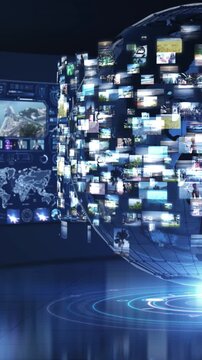 Global communication network transmitting media content and data