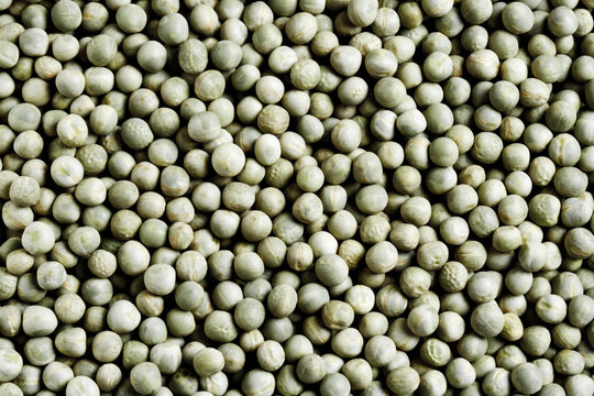 Dried green peas, close-up