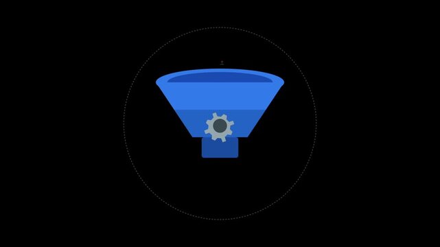 Marketing funnel and customer acquisition cost animation