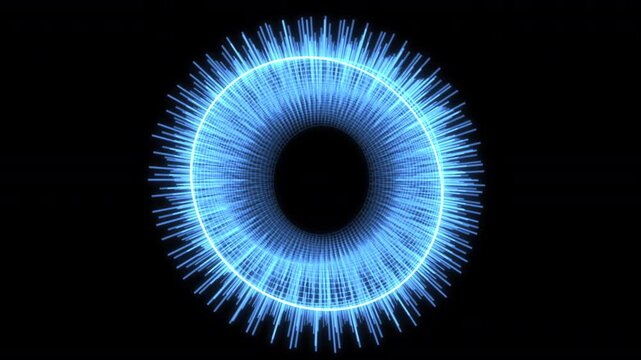 Circles Radial Patterns Audio Reactive S Blue Animation Loop