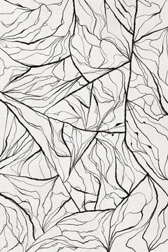 Abstract monochrome ink linework creates an organic texture pattern