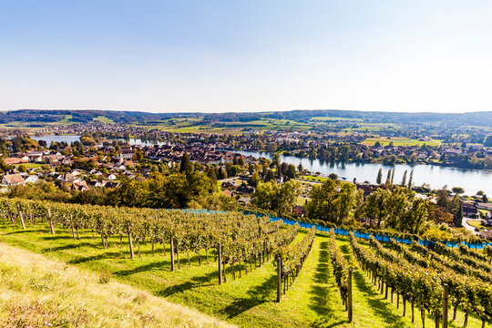 Switzerland, Canton of Schaffhausen, Stein am Rhein, Lake Constance, Rhine river, cityscape