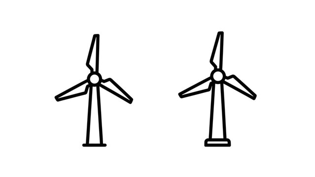 Wind turbine energy generation symbols with renewable sustainability generator