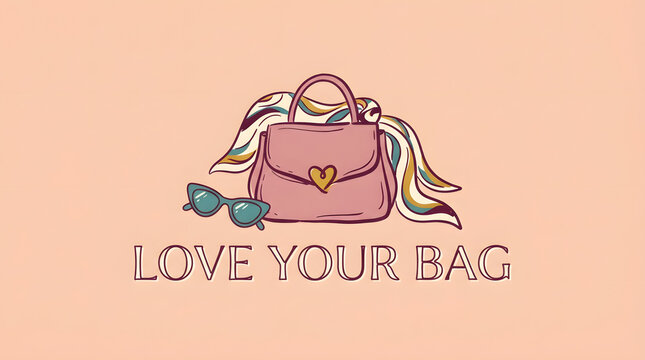Pink handbag with heart detail and sunglasses, a charming accessory for fashion lovers.