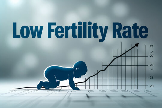 Socially significant trend in decline world demographic TFR total fertility rate index AI Generative
