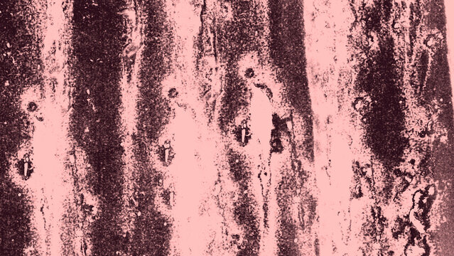 Abstract grunge background with vertical pink streaks on dark corrugated texture, distressed metal effect, industrial aesthetic, textured overlay, weathered look