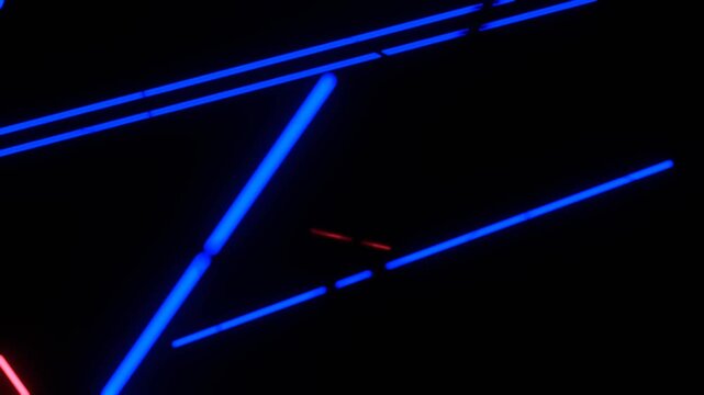 DeepBlue and Red Stobe Laser Lights Bokeh Flashing Party Lights Background VJ Loop in 4K