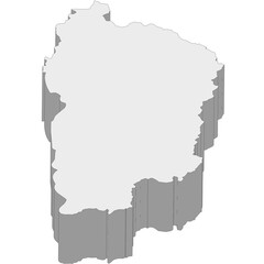 3D map dimension - continent Asia country Bhutan © badrpost