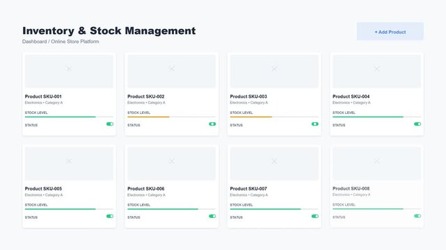 Inventory & Stock Management Dashboard UI Animation