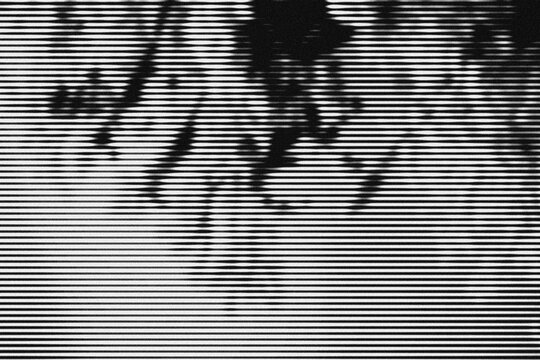 Abstract monochrome horizontal striped pattern overlay with grainy texture and high
