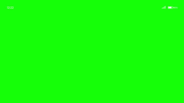 Digital loading progress bar animation with glowing particle effects on vibrant green screen background with effects appearing bright interface glowing