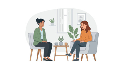 Fototapeta premium Professional Psychologist Counseling a Patient in Modern Office