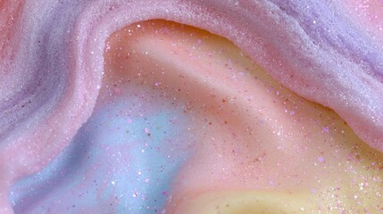 Obraz premium The Iridescent Pastel Slime Closeup With Glitter and Soft Textures