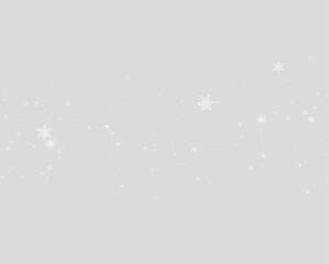 Obraz premium White snowfall fills the cold sky. Snowflakes create a soft blizzard effect. Transparent PNG elements work for Christmas designs.
