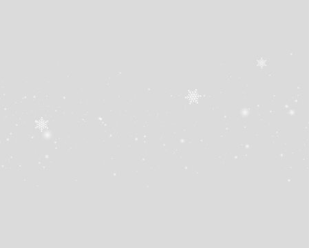 White snowfall fills the cold sky. Snowflakes create a soft blizzard effect. Transparent PNG elements work for Christmas designs.