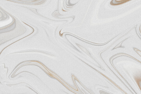 White and grey fluid marble texture with golden accents and grainy surface overlay
