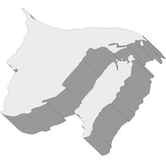 3D map dimension - continent Asia country Brunei © badrpost