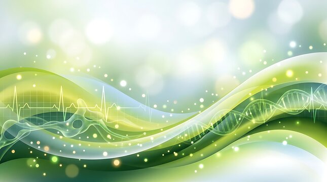 World Lymphoma Awareness Day Abstract Green Medical Background