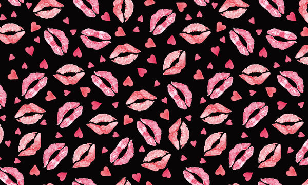 Lips & Heart print