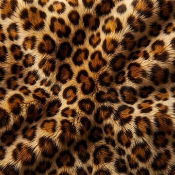 Fondo de textura de estampado de leopardo suave y peludo con patr&oacute;n animal print realista