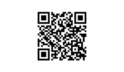 Fototapeta premium Simple QR code black vector icon isolated on white