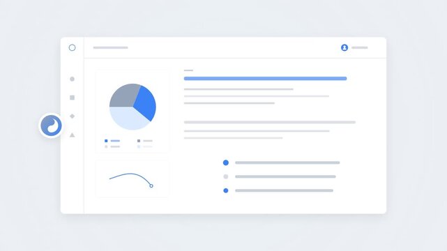 business dashboard user interface mockup showing analytics and charts