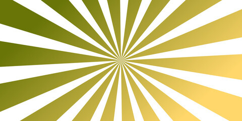 Obraz premium Radiating radial burst with green and gold gradient hues creating a dynamic and energetic abstract background.
