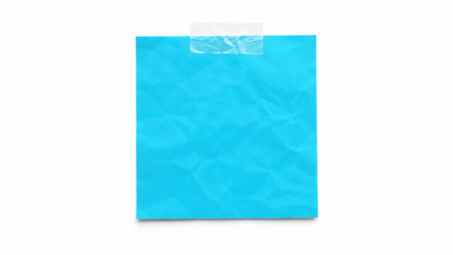 Sticky note reminder. Post it note paper. blue sheets for notes isolated with clipping path on background.