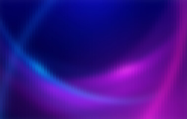 Fototapeta premium Neon blue purple and magenta glowing streaks on dark blue