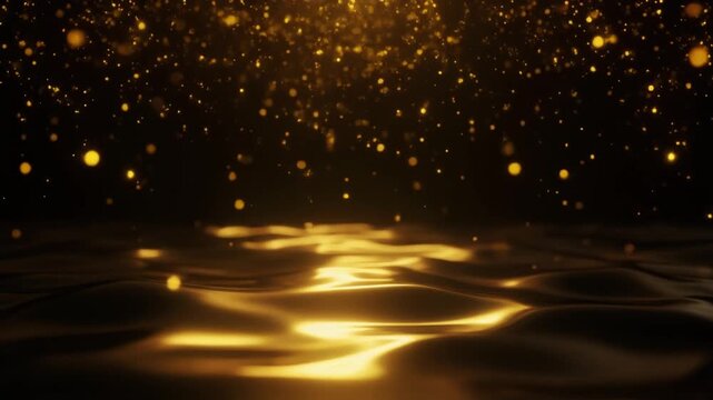 Pale smoke curls above glowing liquid light pool, catching faint white-gold illumination against deep black with ethereal atmosphere and clean negative space for text.