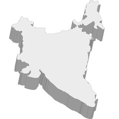 3D map dimension - continent Asia country India © badrpost
