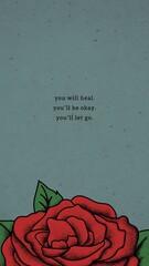 Obraz premium Healing quote Instagram story template