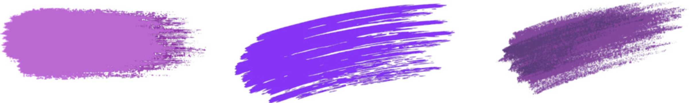 A single horizontal Tyrian purple casein paint drag exhibits chalky matte density with a scratchy dry tail against a solid pure white background