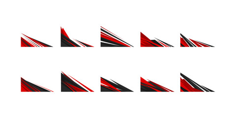 Fototapeta premium Abstract Black Red Racing Corner