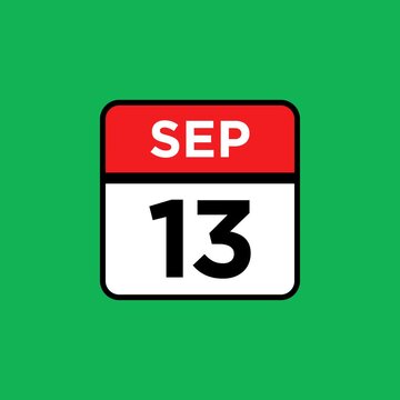 13 September month single day icon