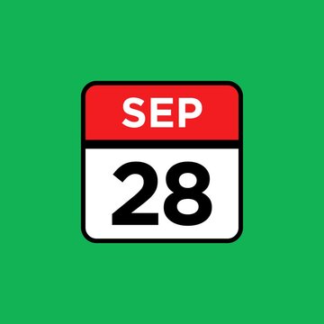 28 September month single day icon