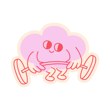 Vector sketch doodle illustration in trendy line style, fit and gym, wellness concept, feminine character and mascot related to fitness, pilates, sport and healthy lifestyle