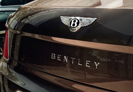 Bentley luxury car logo badge Bentley Motors Limited : Seoul, South Korea - Apr12, 2023 