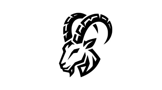 Stylized Ibex Head Logo Icon