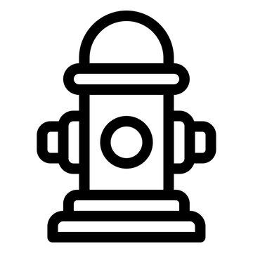 City Fire Hydrant Emergency Line Icon