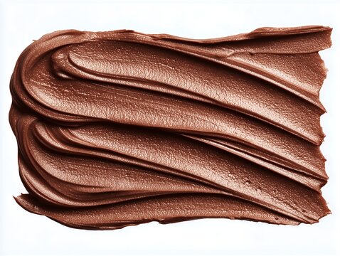 濃厚なチョコレートクリームが広がる魅力的なテクスチャ背景素材
