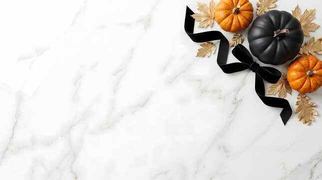 A spooky and delightful halloween scene with pumpkins cobwebs and a touch of autumnal magic