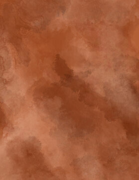 Rust Terracotta Cloudy Hand Painted Organic Texture