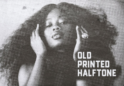 Old Printed Halftone Photo Effect