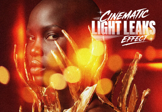 Cinematic Light Leaks Photoshop Photo Effect